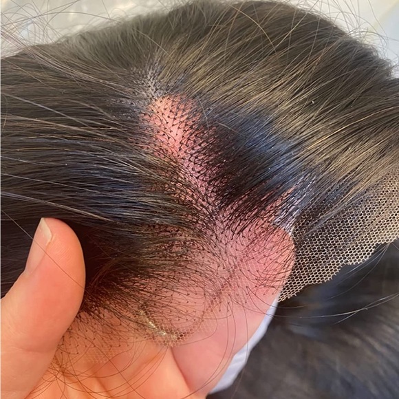 - 24” Straight HD LACE BRAZILIAN HUMAN HAIR PRE CUT LACE Glue less Wear and go - Picture 11 of 17